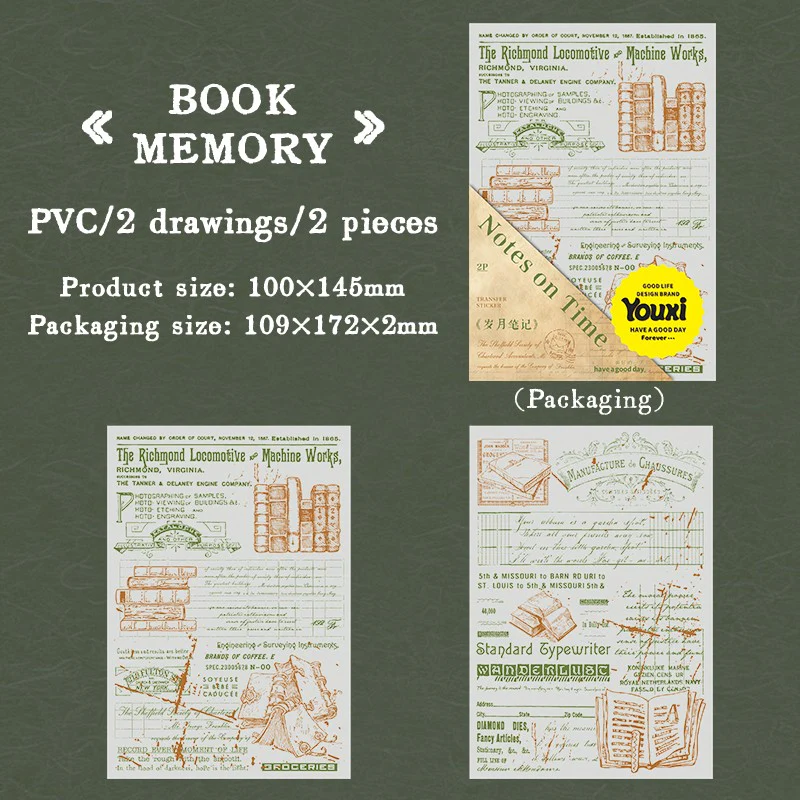 Vintage Manuscript Series Rub-On Transfer Stickers - Image 10