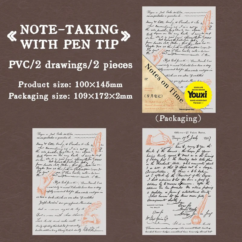 Vintage Manuscript Series Rub-On Transfer Stickers - Image 14
