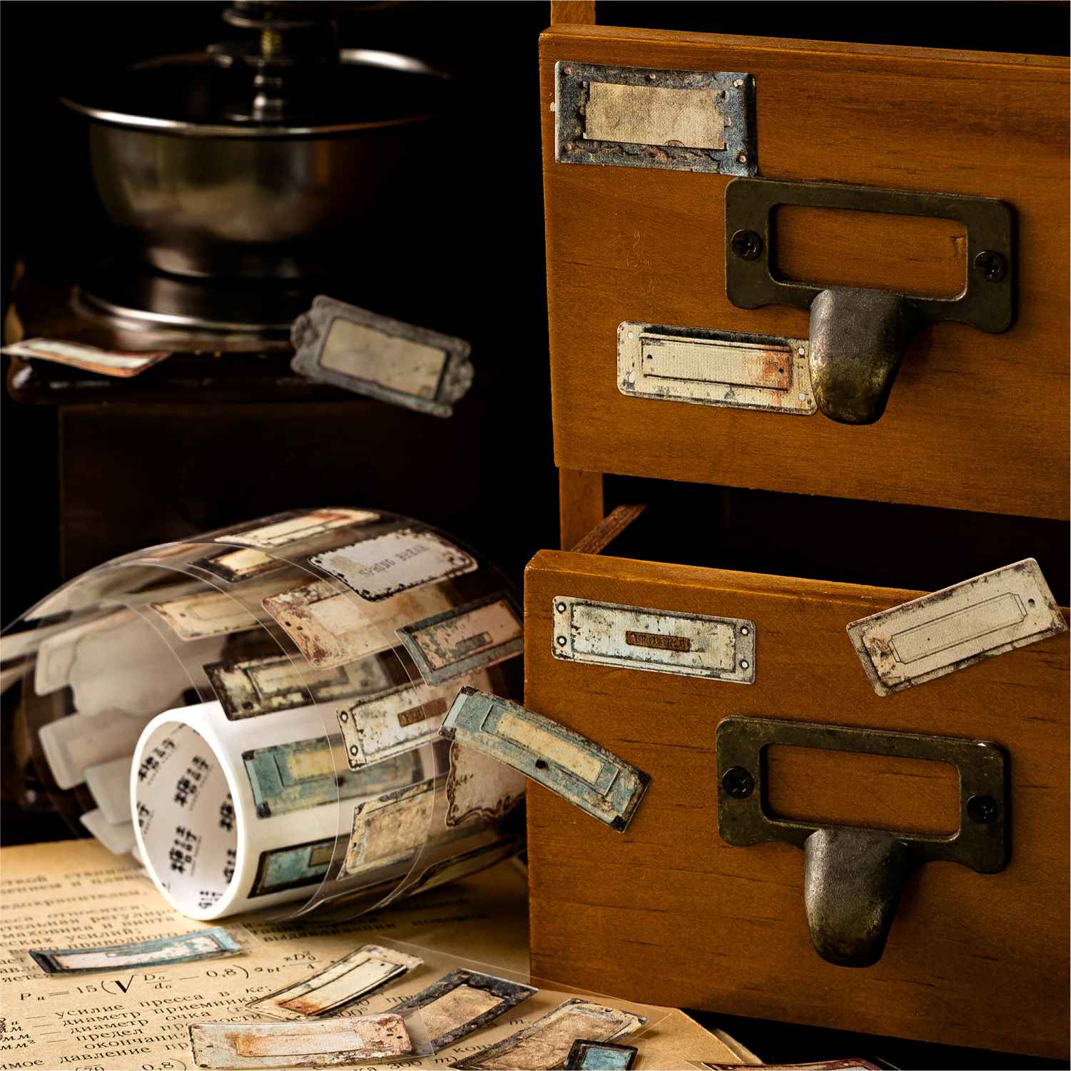 Vintage Rusted Label Material Stickers - Image 6