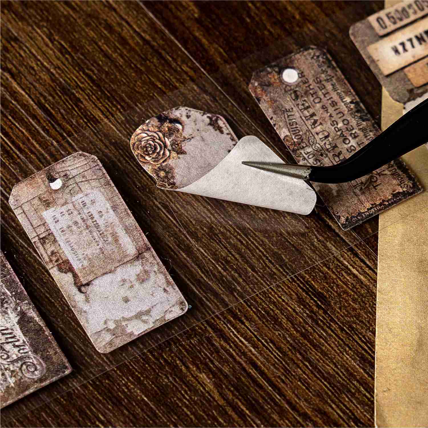 Vintage Rusted Label Material Stickers - Image 7