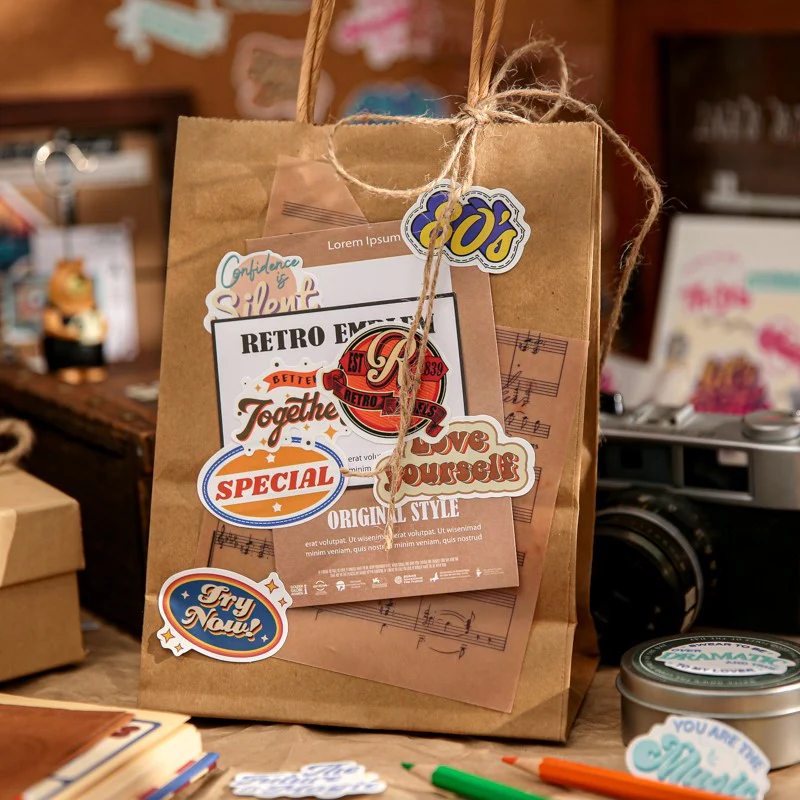 Vintage Special Edition English Lettering Sticker Pack - Image 3