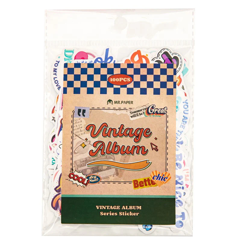 Vintage Special Edition English Lettering Sticker Pack - Image 5