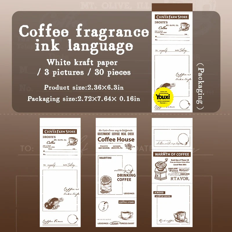 Whispers on Paper Series Vintage Long Memo Pad - Image 11