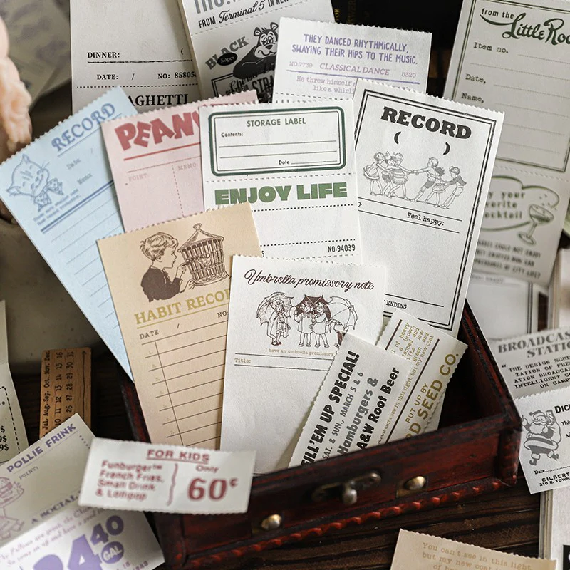 Whispers on Paper Series Vintage Long Memo Pad - Image 24