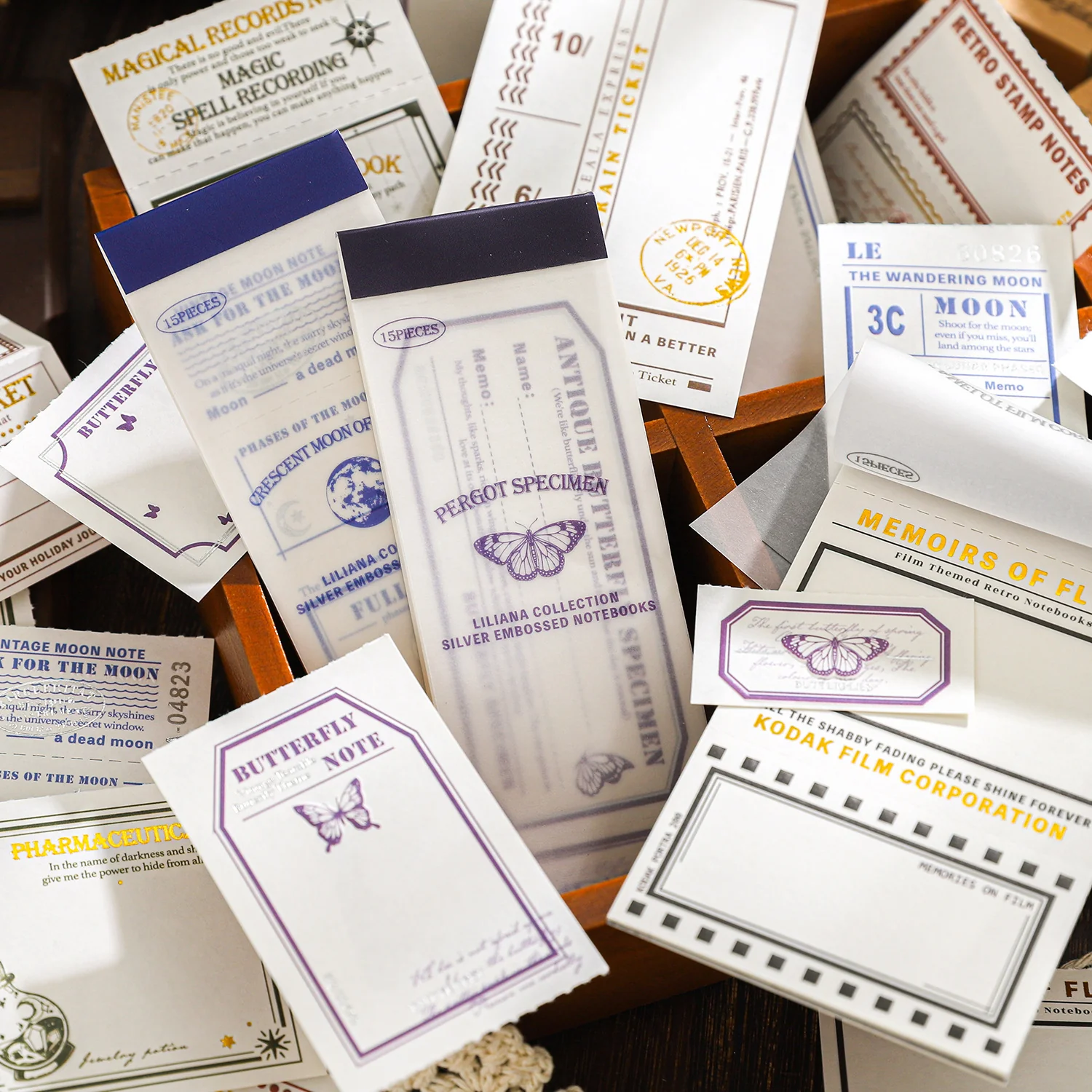 Whispers on Paper Series Vintage Long Memo Pad - Image 25