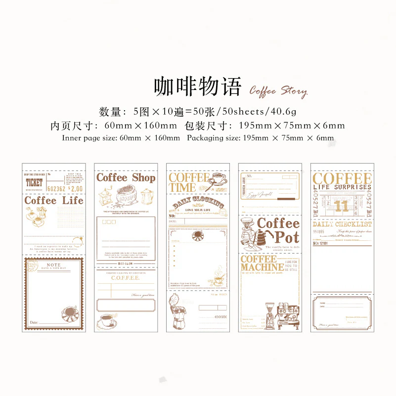 Whispers on Paper Series Vintage Long Memo Pad - Image 47