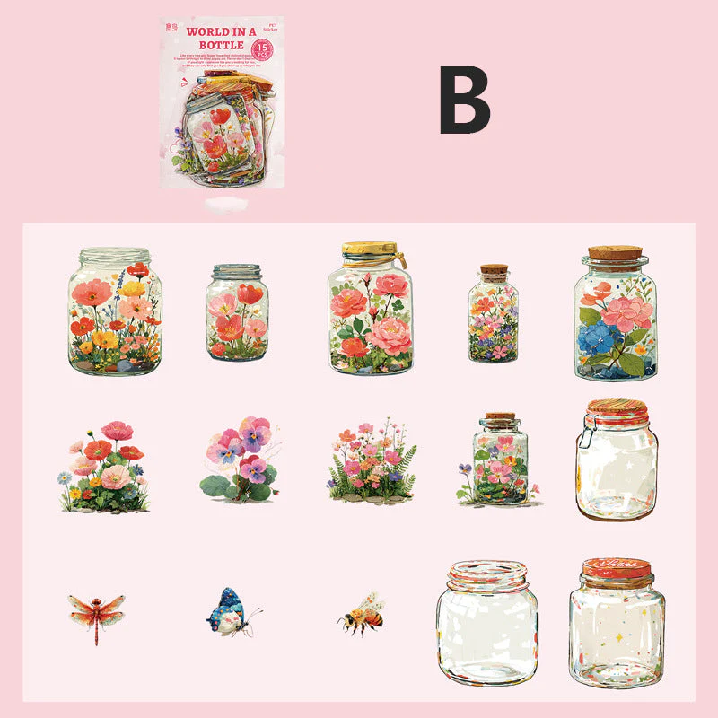 World In A Bottle Sticker 15pcs - Image 10